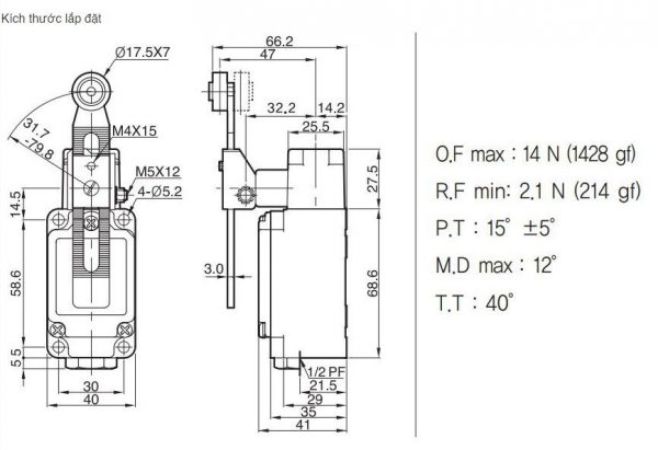 Công tắc hành trình HY M904 - Hình ảnh 2
